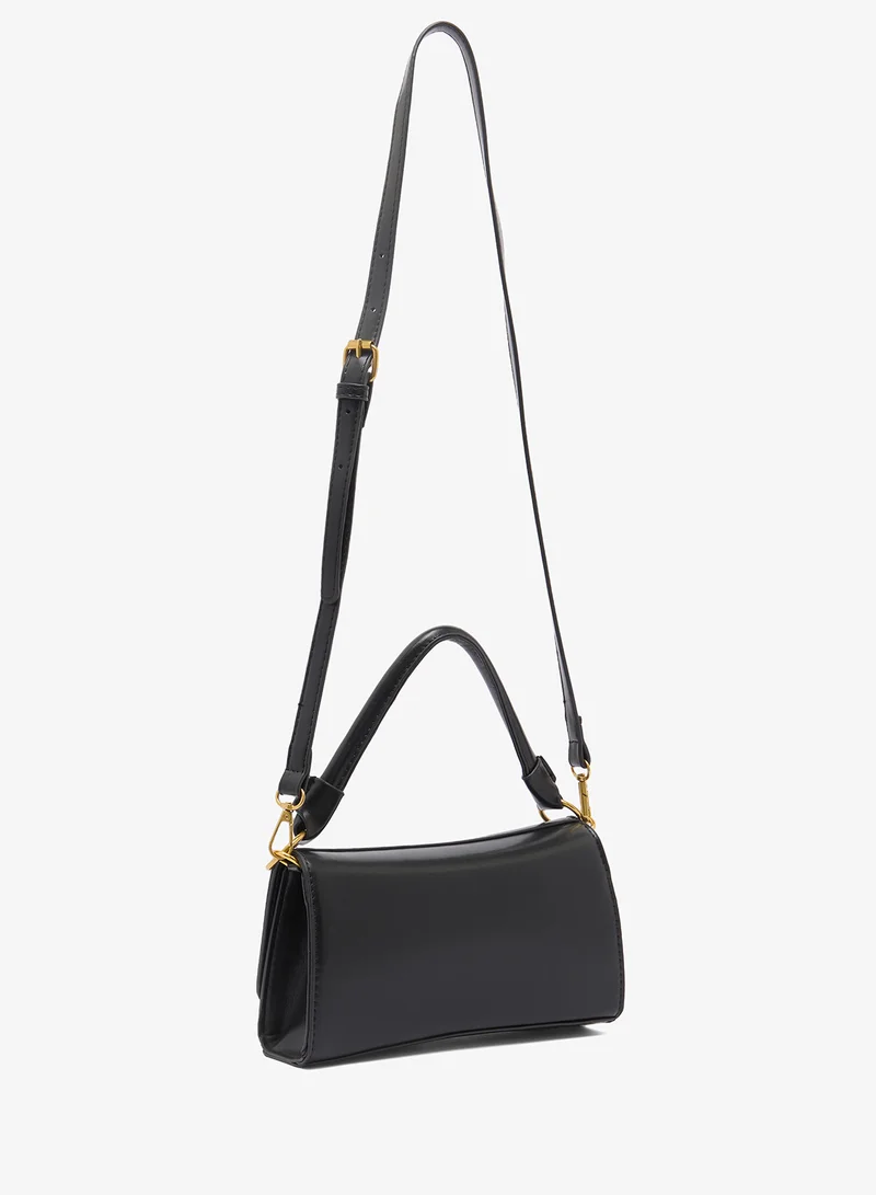 ايلا Statement Shoulder Bag With Gold Accent